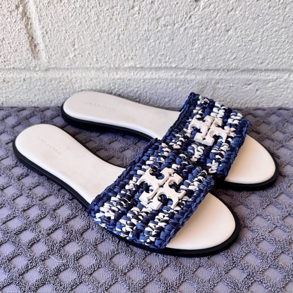 Tory Burch Everly Woven Slide Sandals Size 10.5
